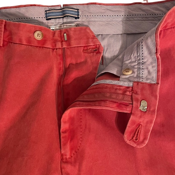 Peter Millar Pima Cotton 4 Pocket Flat Front Chino Pants‎ Salmon Pink Size 34 - Picture 5 of 6